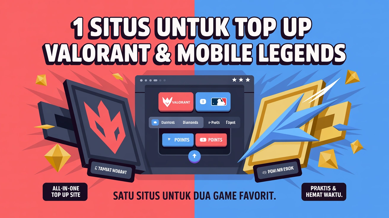1 Situs untuk Top Up Valorant & Mobile Legends Sekaligus