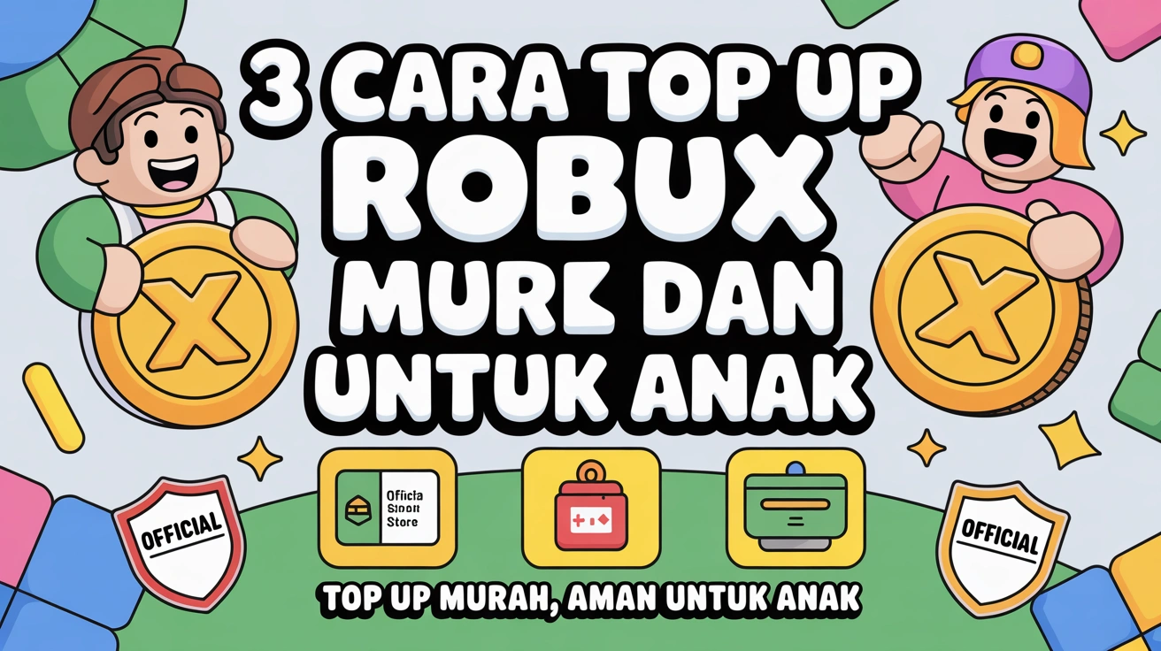3 Cara Top Up Robux Roblox Murah dan Resmi untuk Anak