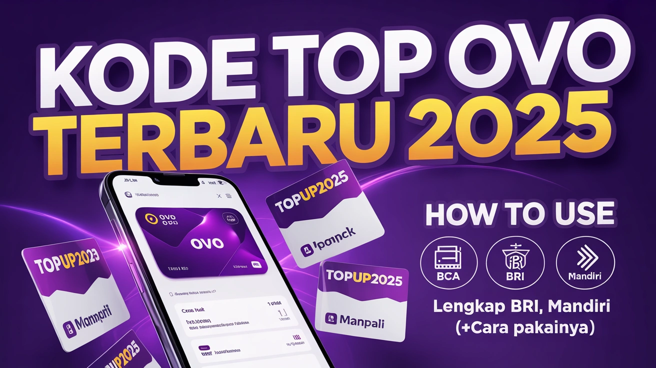 Kode Top Up OVO Terbaru 2025: Lengkap BCA, BRI, Mandiri (+Cara Pakainya) 4 Kode Top Up OVO Terbaru 2025: Lengkap BCA, BRI, Mandiri (+Cara Pakainya)