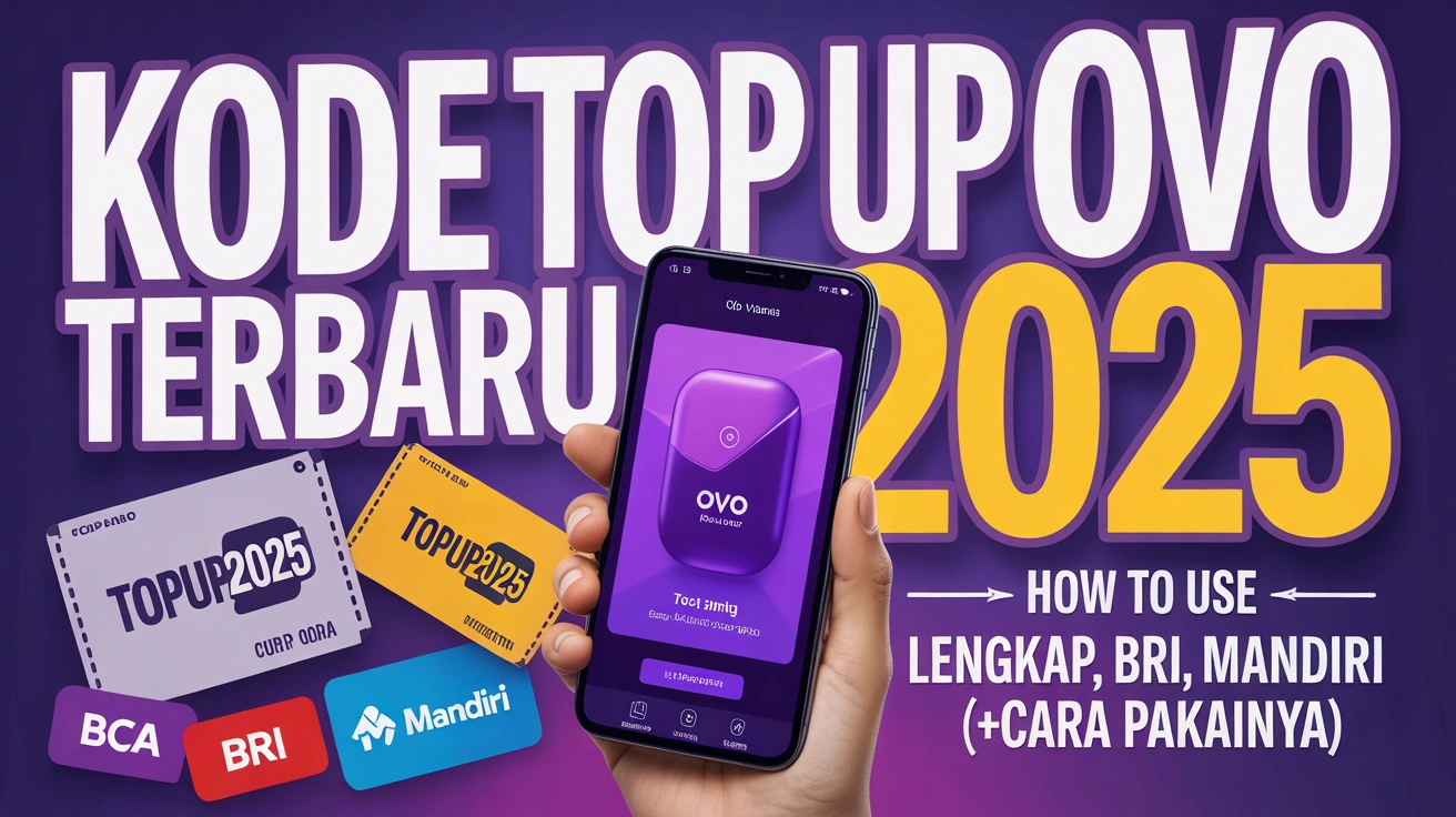 Kode Top Up OVO Terbaru 2025: Lengkap BCA, BRI, Mandiri (+Cara Pakainya) 3 Kode Top Up OVO Terbaru 2025: Lengkap BCA, BRI, Mandiri (+Cara Pakainya)