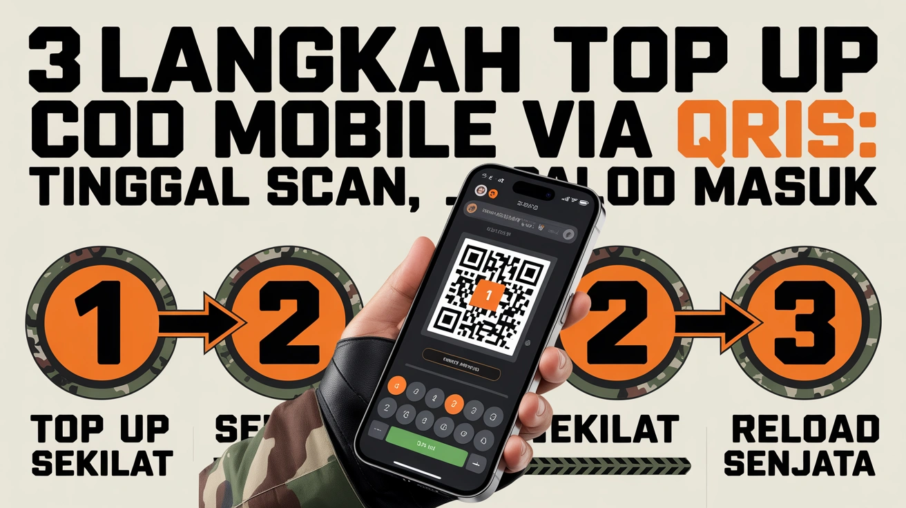 3 Langkah Top Up COD Mobile via QRIS: Tinggal Scan, Saldo Masuk