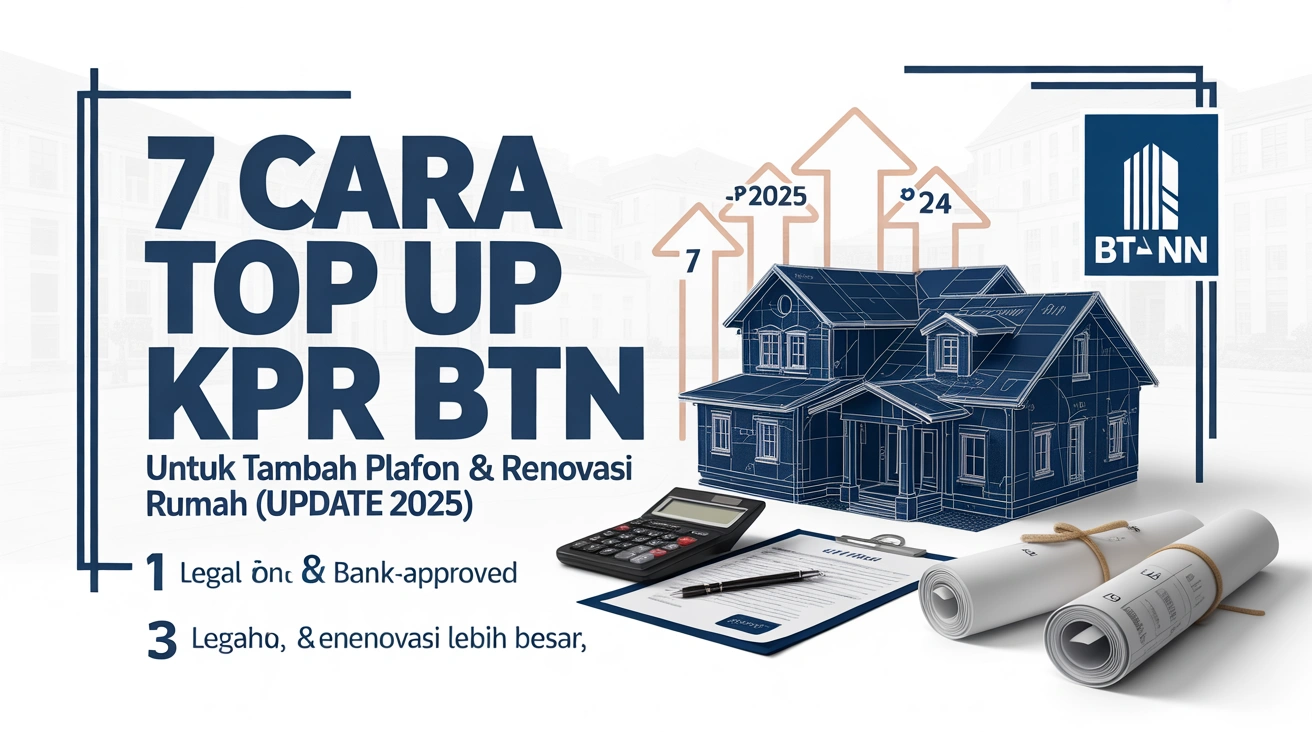 7 Cara Top Up KPR BTN untuk Tambah Plafon & Dana Renovasi Rumah (Update 2025)
