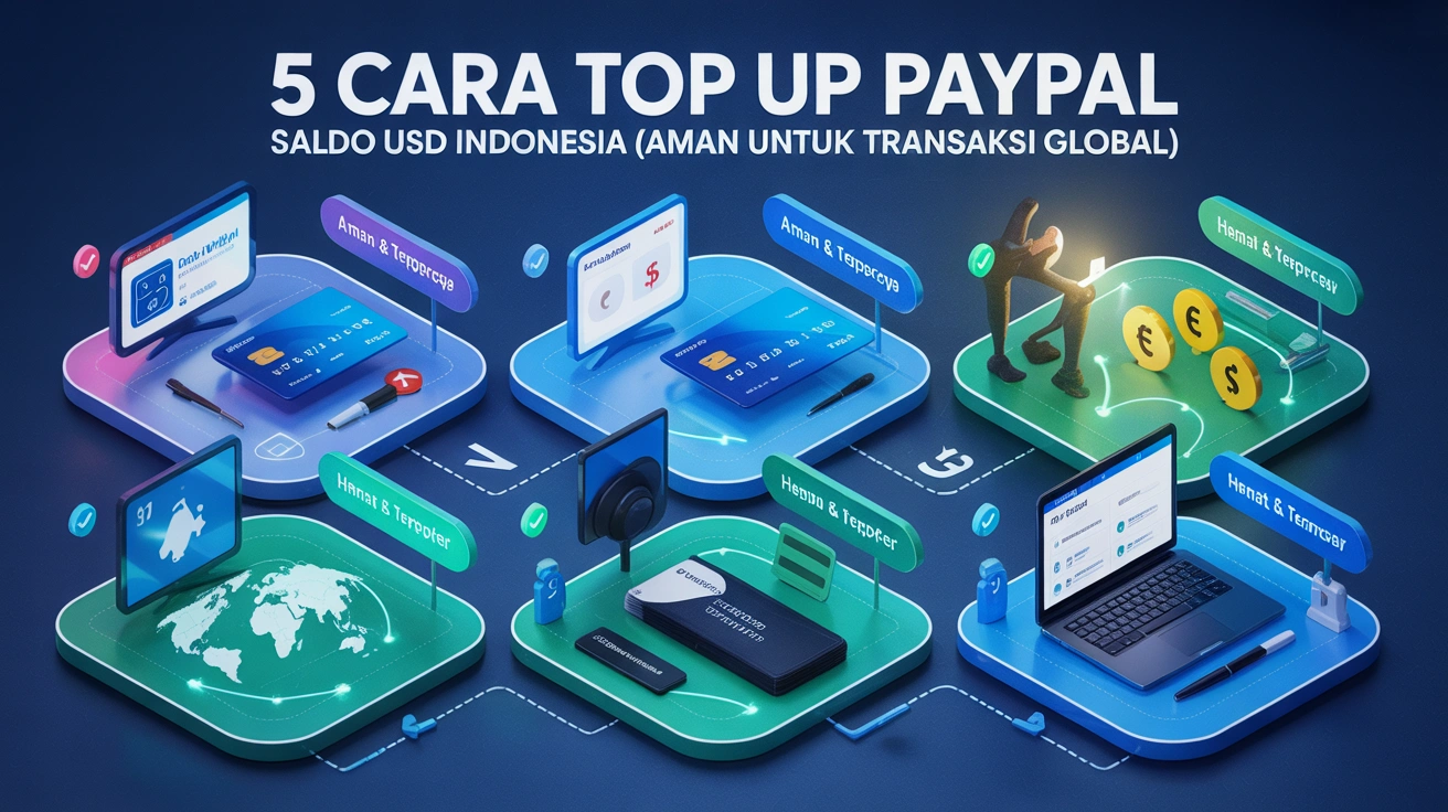5 Cara Top Up PayPal Saldo USD dari Indonesia (Aman untuk Transaksi Global)