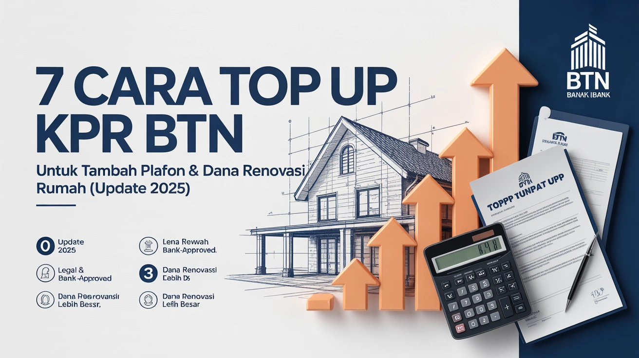 7 Cara Top Up KPR BTN untuk Tambah Plafon & Dana Renovasi Rumah (Update 2025)