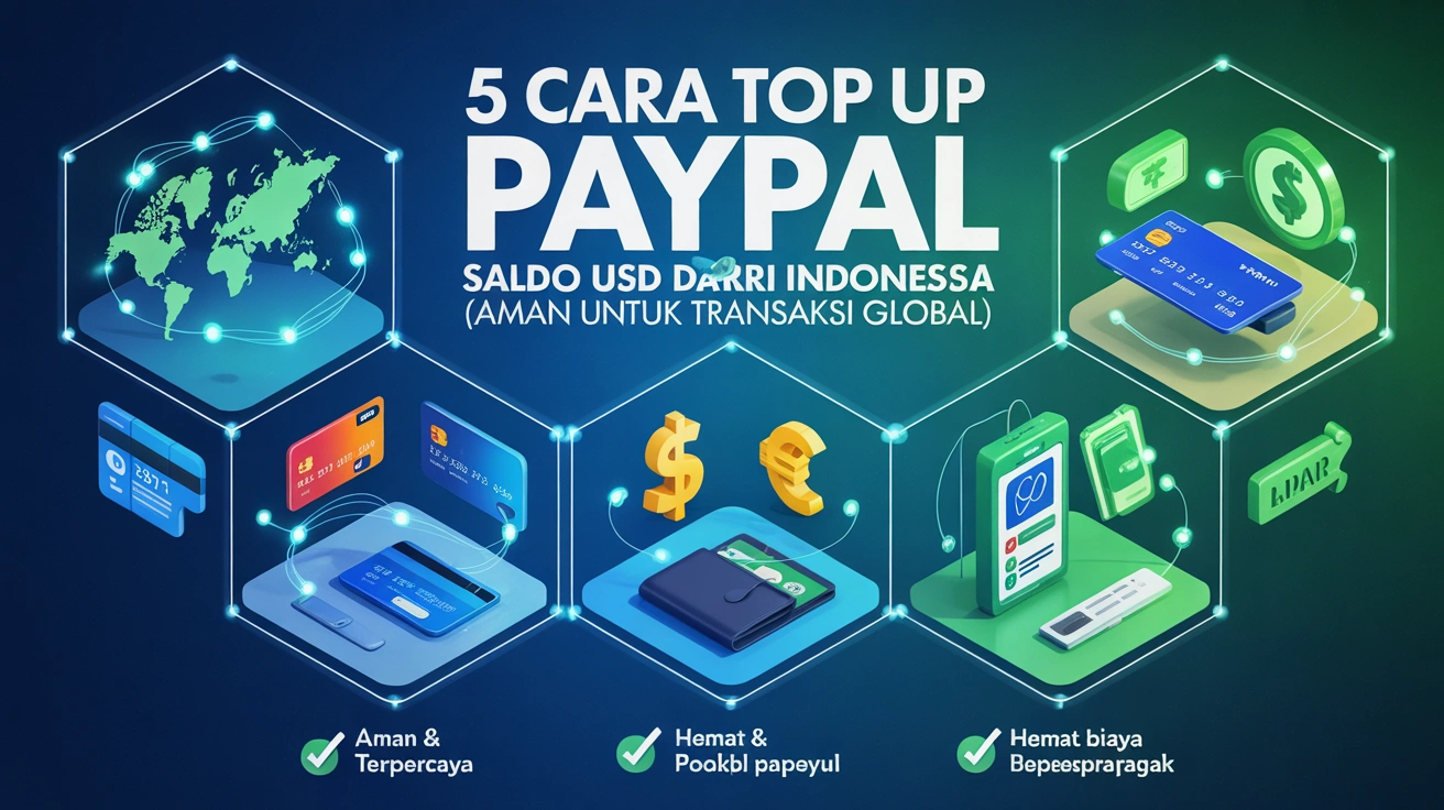 5 Cara Top Up PayPal Saldo USD dari Indonesia (Aman untuk Transaksi Global)