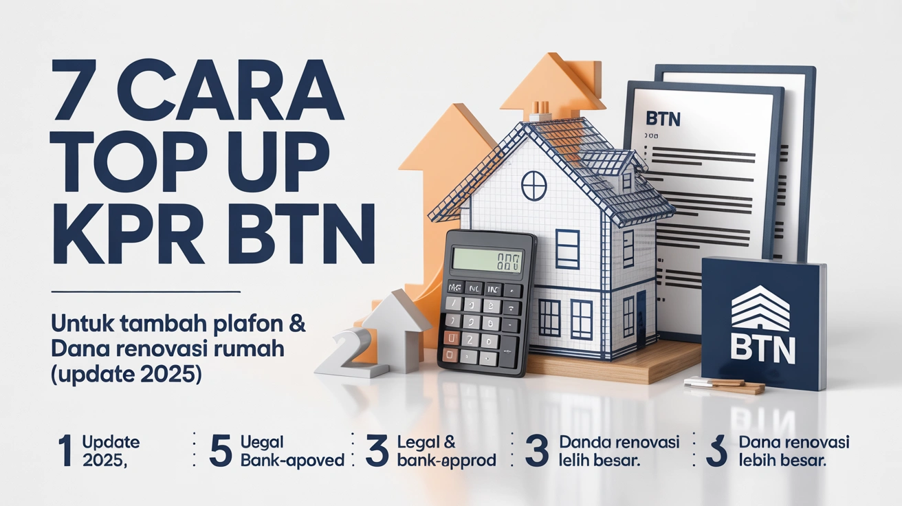 7 Cara Top Up KPR BTN untuk Tambah Plafon & Dana Renovasi Rumah (Update 2025)