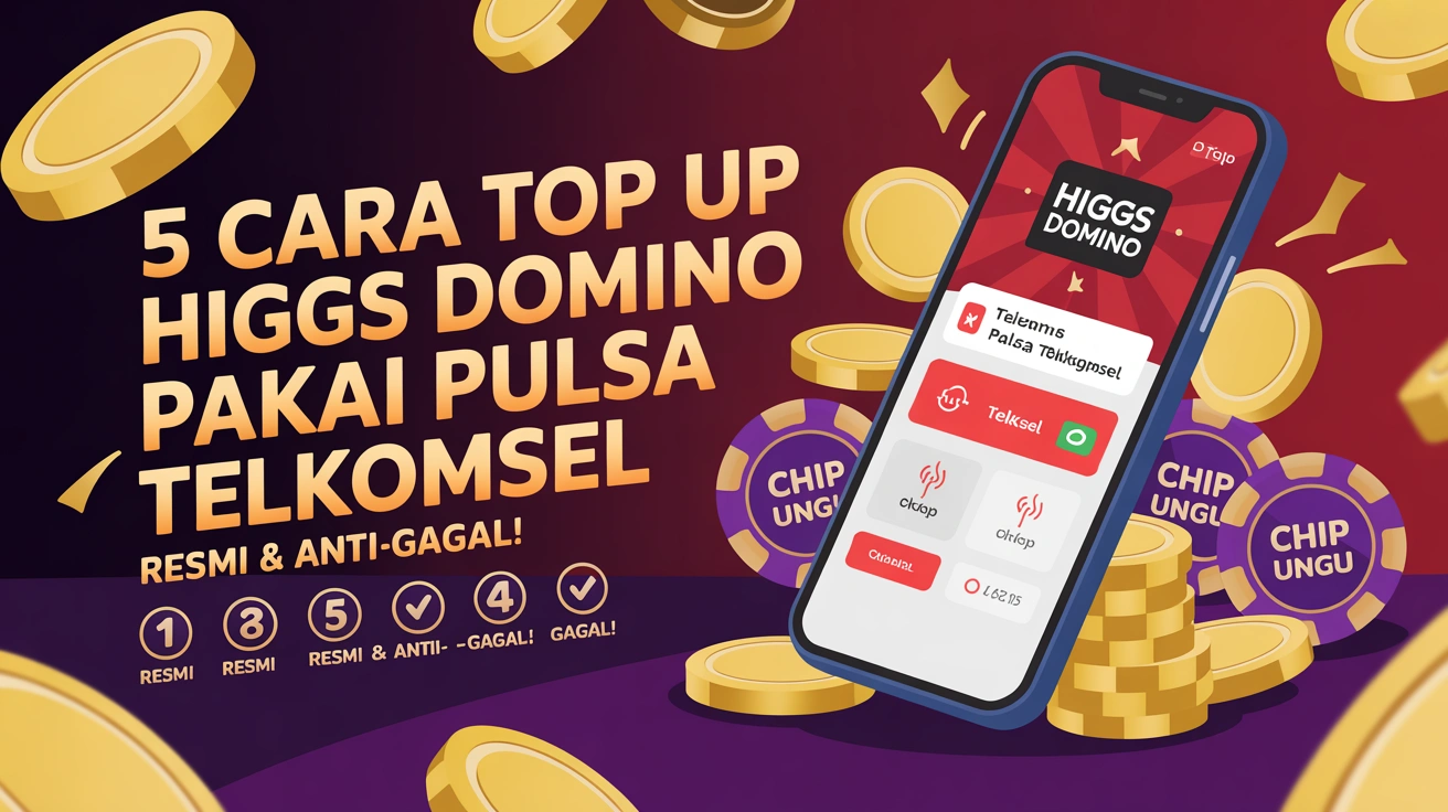 5 Cara Top Up Higgs Domino Pakai Pulsa Telkomsel 2025 (Resmi & Anti-Gagal!)