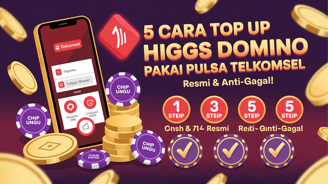 5 Cara Top Up Higgs Domino Pakai Pulsa Telkomsel 2025 (Resmi & Anti-Gagal!)