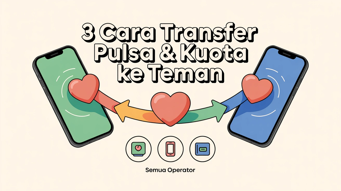 3 Cara Transfer Pulsa & Kuota ke Teman Semua Operator