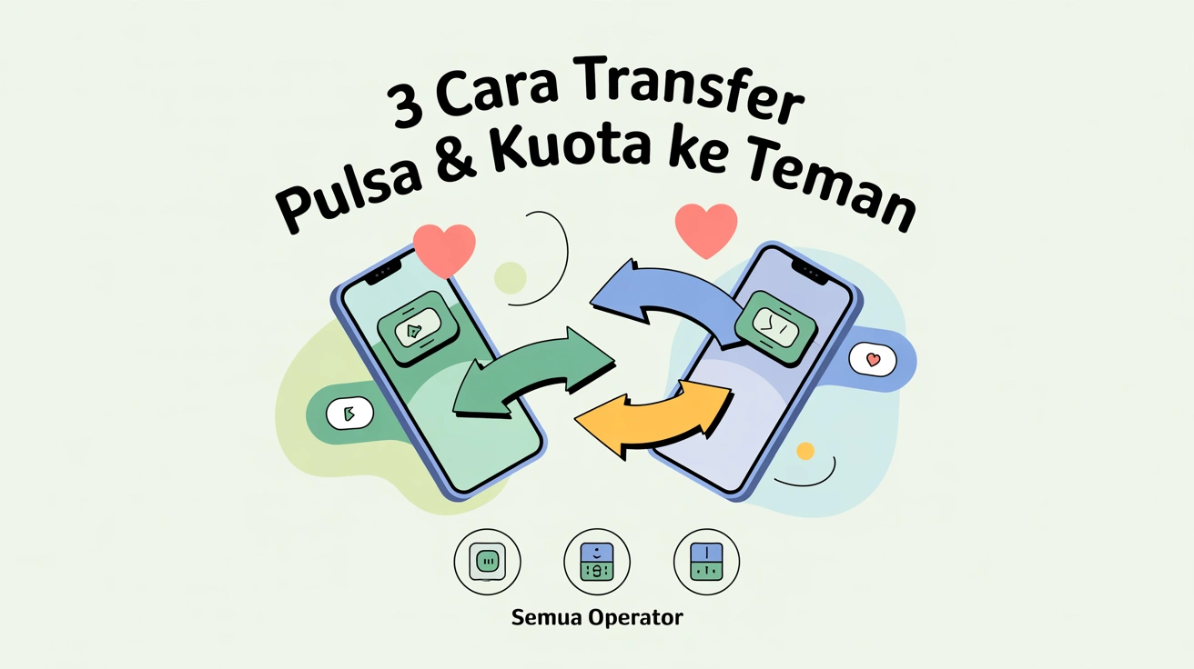 3 Cara Transfer Pulsa & Kuota ke Teman Semua Operator