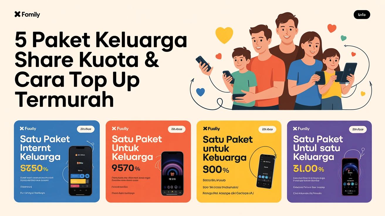 5 Paket Keluarga Share Kuota & Cara Top Up Termurah
