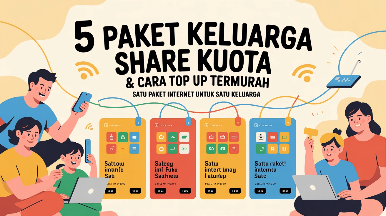 5 Paket Keluarga Share Kuota & Cara Top Up Termurah