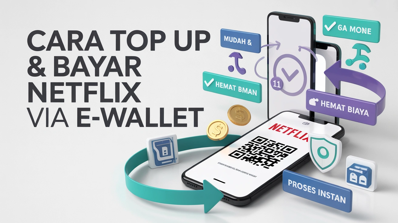 Cara Top Up & Bayar Netflix via E-Wallet (DANA, OVO, GoPay, ShopeePay)