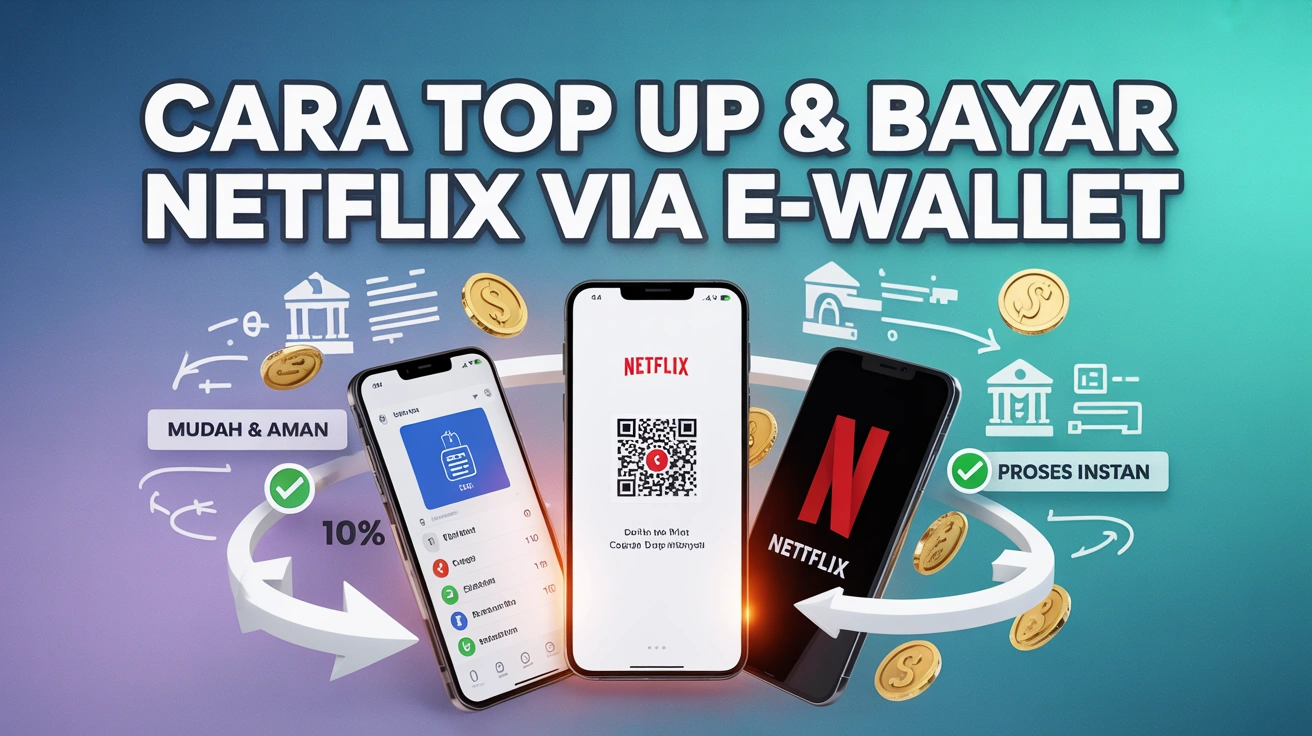 Cara Top Up & Bayar Netflix via E-Wallet (DANA, OVO, GoPay, ShopeePay)