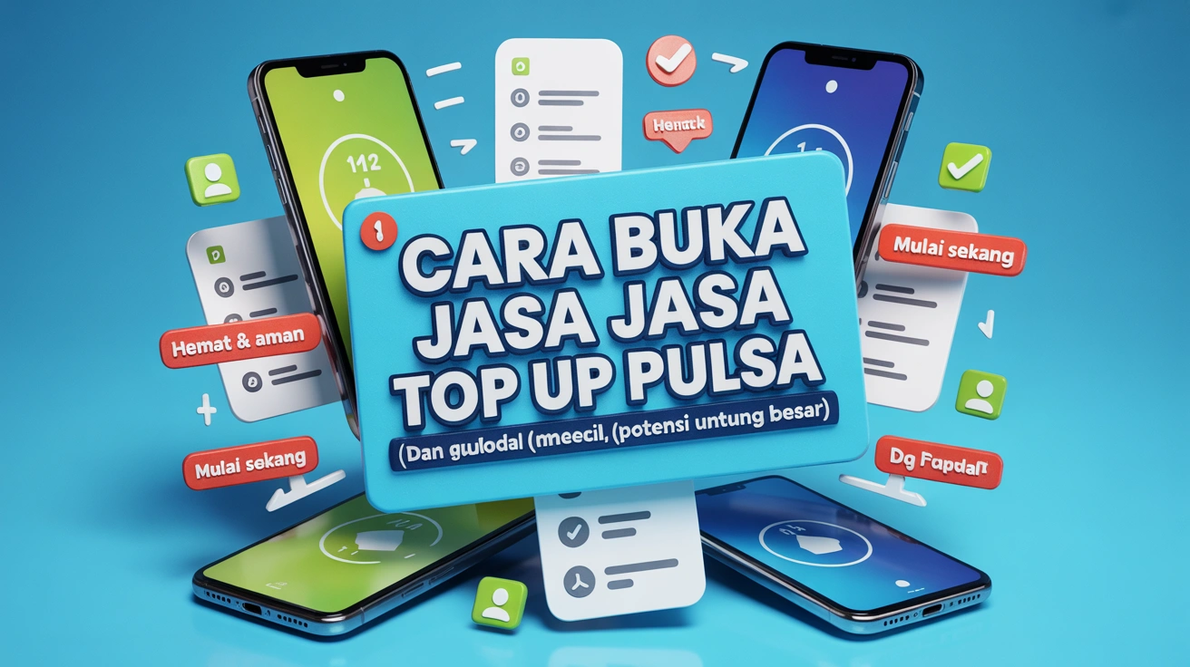 Cara Buka Jasa Top Up Pulsa dan Game Online (Modal Kecil, Potensi Untung Besar)