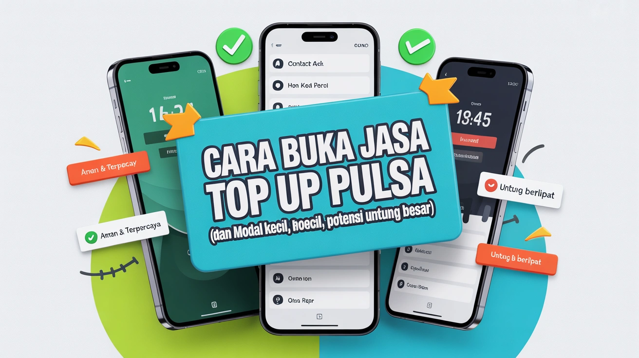 Cara Buka Jasa Top Up Pulsa dan Game Online (Modal Kecil, Potensi Untung Besar)