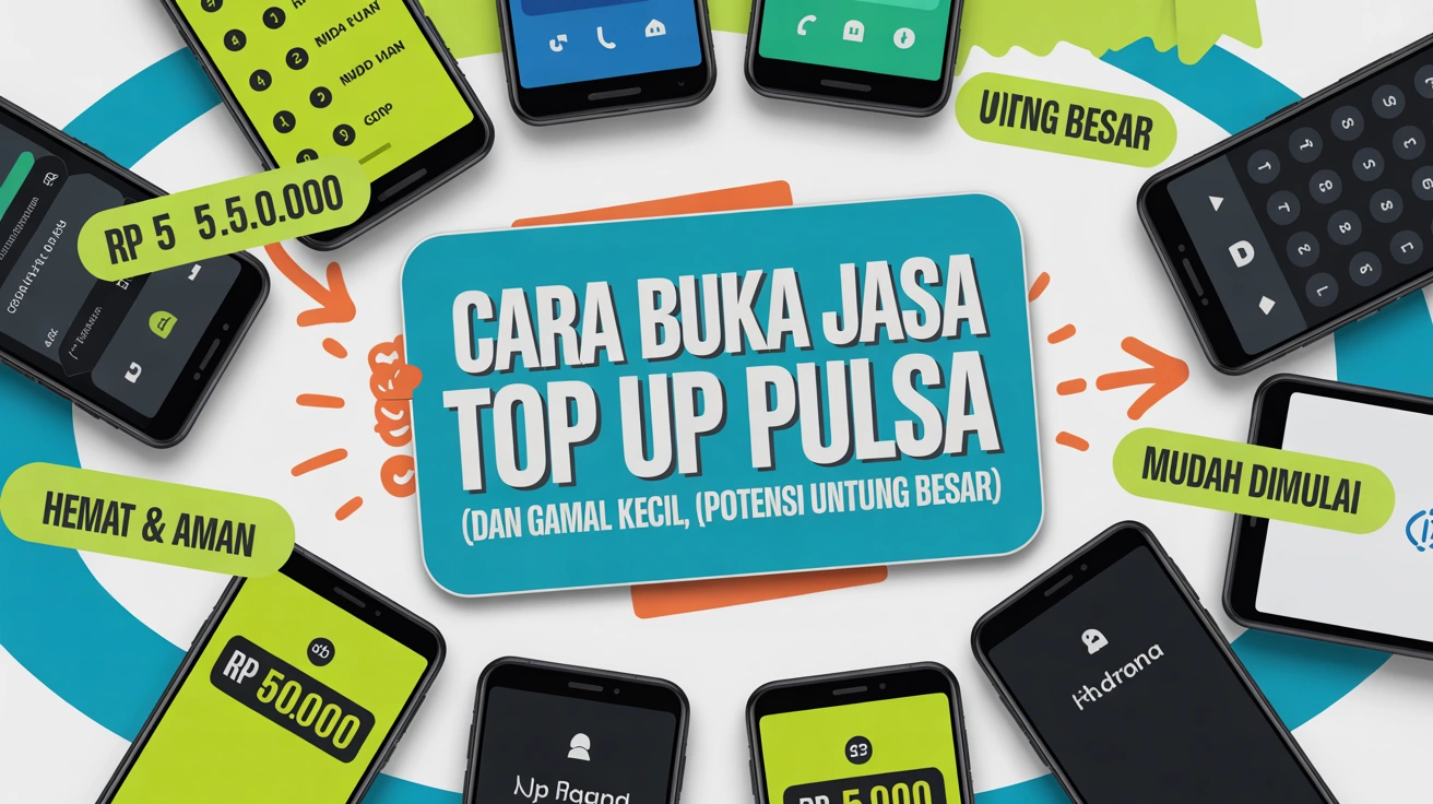 Cara Buka Jasa Top Up Pulsa dan Game Online (Modal Kecil, Potensi Untung Besar)