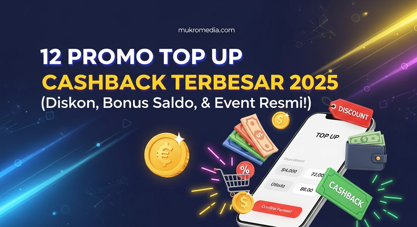12 Promo Top Up Cashback Terbesar 2025 (Diskon, Bonus Saldo, & Event Resmi!)