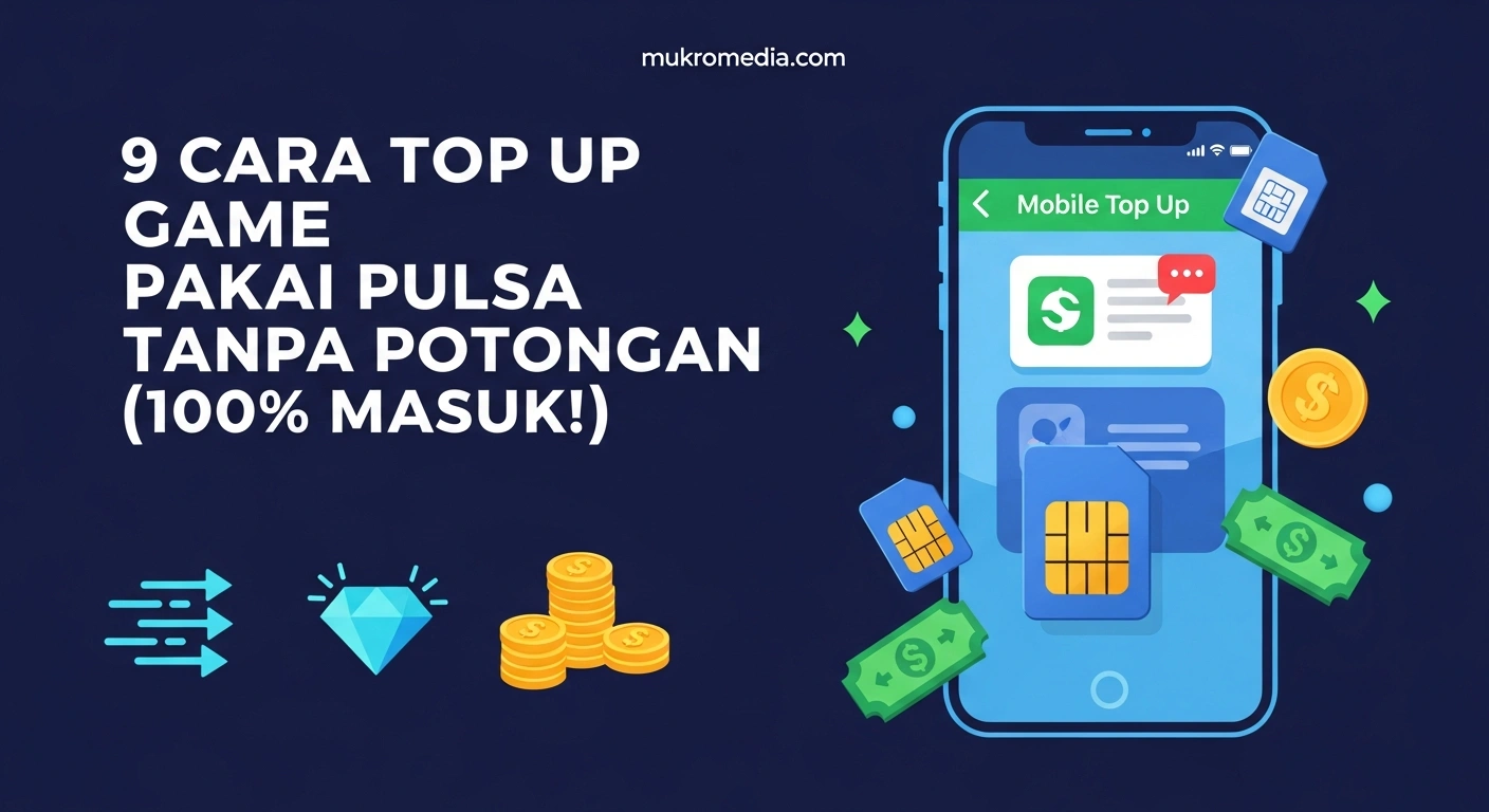 9 Cara Top Up Game Pakai Pulsa Tanpa Potongan (100% Masuk!)